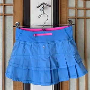 Ivivva Tennis Skirt, Blue, Girls 10